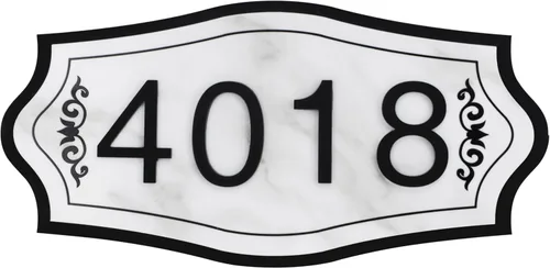 GREUS Letrero personalizado con número de casa, placa de dirección personalizada, pizarra para interiores y exteriores, letreros decorativos para el