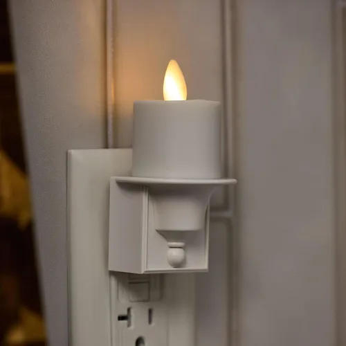 Miniatura 9 de Luminara Luz nocturna sin llama con sensor automático oscuro de luz del atardecer al amanecer, enchufe de pared blanco luz LED nocturna