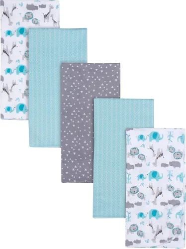 Miniatura 18 de Gerber Niños Recién Nacido Bebé Lactante Guardería 100% Algodón Franela Manta de Recepción y Envoltura, Bosque Blanco, Paquete de 5 Blanco Woodland