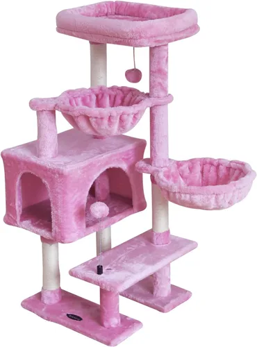 Miniatura 11 de KIYUMI - Árbol para gatos, torre para gatos, condominio con poste de rascado de sisal para gatos de interior, árbol para gatos, mueble para gatos