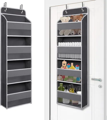 Miniatura 7 de Giraffe Creation Organizador para colgar sobre puerta con 4 bolsillos de gran capacidad, organizador de almacenamiento para colgar para armario