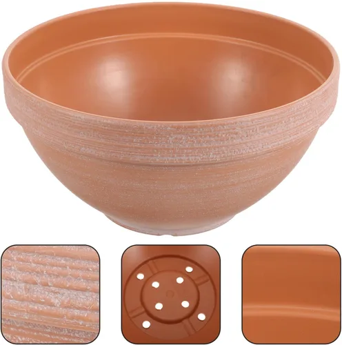 Miniatura 6 de Yardwe Maceta de plástico para orquídeas, maceta engrosada para drenaje de macetas para balcón, oficina, uso de material plástico