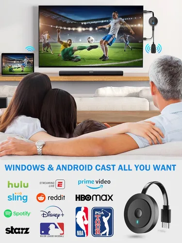 Miniatura 4 de Adaptador de pantalla inalámbrico 4K 1080P, PPT fundido, películas de i-Phone, tableta, i-Pad, computadora portátil, PC a TV, proyector, monitor
