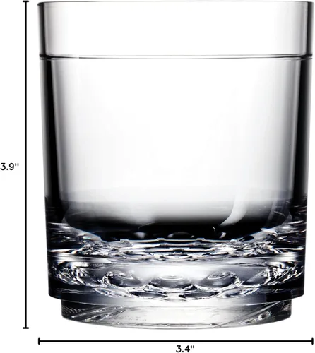 Miniatura 8 de Drinique Vasos irrompibles de 10 onzas, juego de 4 vasos de plástico Tritan inastillables para agua, sin BPA, aptos para lavavajillas, 10 onzas, Azul