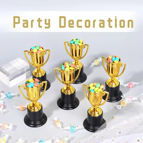 Miniatura 6 de ZZYFGH Mini copa de trofeo de oro para niños y adultos, trofeos de plástico de 4 pulgadas para deportes, recuerdos de fiesta, torneos, competiciones