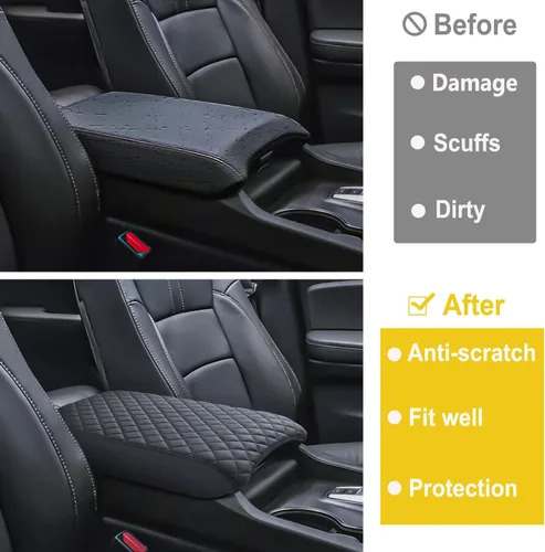 Miniatura 2 de Funda para Consola Central PIMCAR para Honda Pilot 2023-2025 2026, Funda para Reposabrazos Personalizada de Cuero para Interior de Honda