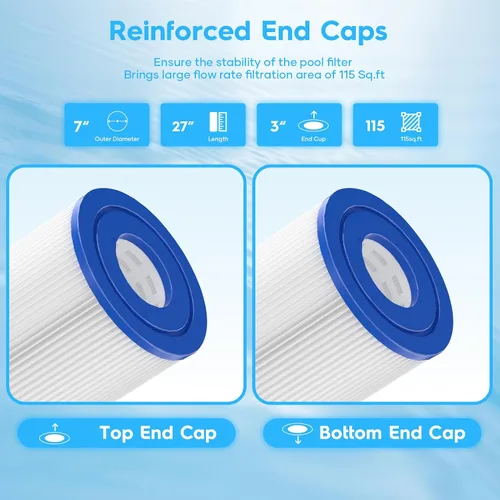 Miniatura 3 de CARTUCHOS DE FILTRO DE PISCINA Jandy CL460 DE REPUESTO PARA CV460, PJAN115, C-7468, FC-6410, FC-0810, 115 pies cuadrados, 4 paquetes