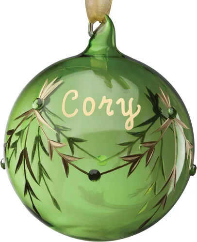 Miniatura 7 de Personalized Planet Adorno de bola de Navidad de piedra natal de cristal con nombre personalizado pintado a mano Abril - Diamante gris