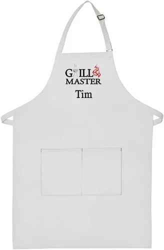 Miniatura 14 de Delantal bordado personalizado para adultos, hecho en los Estados Unidos, para hombres, mujeres, día del padre, cocina, barbacoa, parrilla, regalo