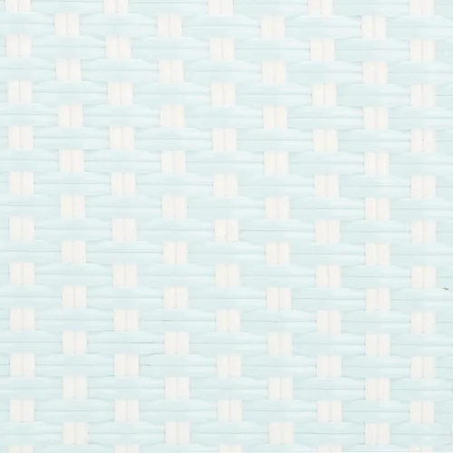 Miniatura 8 de SAFAVIEH Juego de 2 sillas auxiliares California Bistro para exteriores, color azul y blanco, mimbre sintético y marco de aluminio, diseño tejido