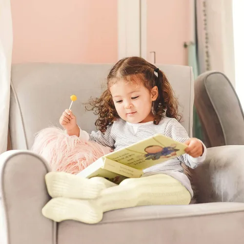 Miniatura 5 de LA ACTIVE Medias de invierno para bebé, acogedoras y cálidas, de punto trenzado, con agarre antideslizante, para bebés, recién nacidos