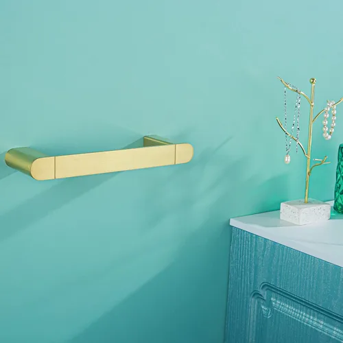 Miniatura 7 de RANDOM Toallero dorado cepillado de 9 pulgadas, toallero dorado para baño, toallero de cocina y paños de cocina, toallero de acero inoxidable SUS304