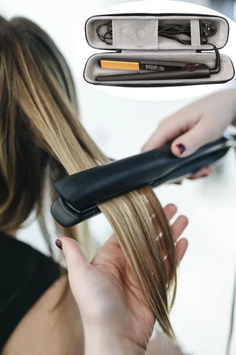 Miniatura 6 de Estuche de viaje para alisador de cabello, herramientas calientes, rizador, estuche para alisador de viaje, peine caliente eléctrico, plancha plana