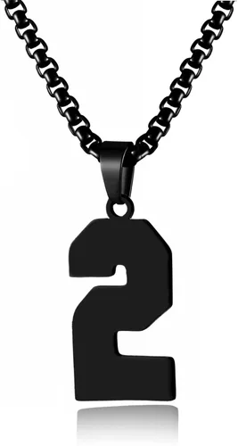 Miniatura 28 de Collar de Número Dorado para Hombre, Cadena de Acero Inoxidable con Colgante de Número para Atletas, Joyería Deportiva Personalizada para Niños