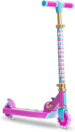 Jetson Character Kids Kick Scooter, luces LED en vástago y ruedas iluminadas, marco ligero, manubrio ajustable en altura, sistema de inclinación