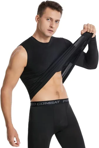 Miniatura 4 de New Compression Shirts for Men 12 Single Arm Long Sleeve Athletic Base Layer Undershirt Gear T Shirt for Workout Basketball