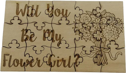 Miniatura 9 de Will You Be My Maid of Honor - Rompecabezas de madera de tilo de 15 piezas, para boda y fiesta nupcial