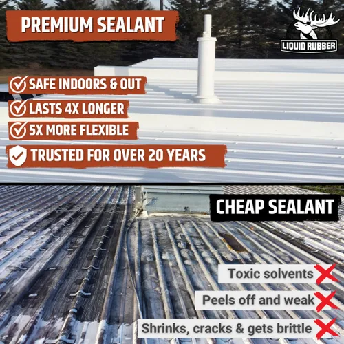 Miniatura 4 de Liquid Rubber Sellador Impermeable de Color - Revestimiento Elastomérico para Techos Planos o Inclinados y Cimientos - Pintura de Bricolaje