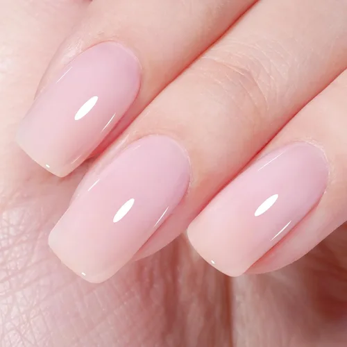 Miniatura 7 de AILLSA Esmalte de uñas de gel amarillo otoñal, esmalte de gel de hojas de otoño, esmalte de gel neutro translúcido nude de larga duración