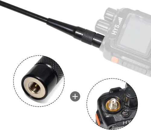 Miniatura 5 de Antena 771N, GMRS 462-467Mhz 14.5 pulgadas, conector macho SMA para TYT MD-UV380 MD-380 TH-UV3R TH-UV8000E YAESU VX-6R Kenwood 2-Way Radio HT escáner