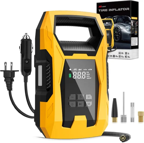 Miniatura 24 de Nilight Inflador de Neumáticos Compresor de Aire Portátil Recargable 12VDC 150PSI Batería Inalámbrica Alimentada por Encendido 2 Veces Más Rápida