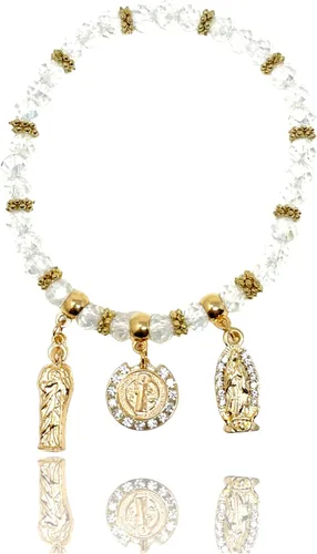Miniatura 2 de Pulsera Virgen María/San Juda/San Benito/Lady Guadalupe Bautizo Favor/Recuerdos de Bautizo/Quinceañera/Baby Shower