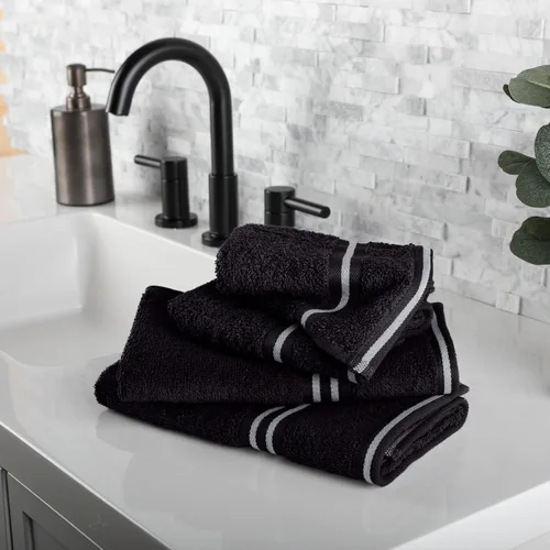 Miniatura 2 de Lavish Home Juego de toallas de baño de 8 piezas, 575 GSM, 100% algodón, esenciales de baño con 2 toallas de baño, 2 paños de mano, 2 paños