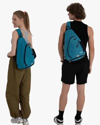 Miniatura 8 de WATERFLY - Mochila con eslinga, bandolera pequeña, bolsa de hombro para hombres y mujeres, para viajes, ciclismo, senderismo, mochila de día Azul