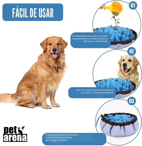 Miniatura 2 de PET ARENA Alfombrilla de olfateo para perros - Juguete de rompecabezas interactivo ajustable para razas grandes y pequeñas, alimentador lento