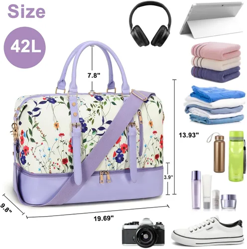 Miniatura 7 de Weekender Overnight - Bolsa de viaje de gran tamaño para hombres y mujeres