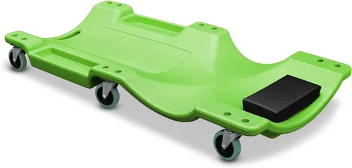 Miniatura 13 de Auto Dynasty Tablilla rodante de 40 pulgadas para reparación mecánica automotriz en el garaje, de perfil bajo, con luz LED y reposacabezas Negro