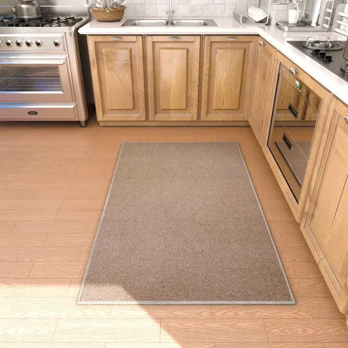 Miniatura 13 de AREDO Alfombra de pasillo con parte trasera de goma antideslizante, alfombra de piso suave lavable para cocina, pasillo, entrada interior, Negro