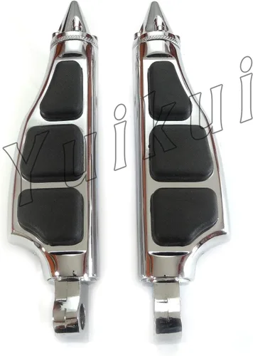 Miniatura 24 de Cromado o negro motocicleta Premium universal trasero pie clavija para pasajero con adaptadores de montaje macho para Honda VTX 1300 C/R/S/T Estilo2