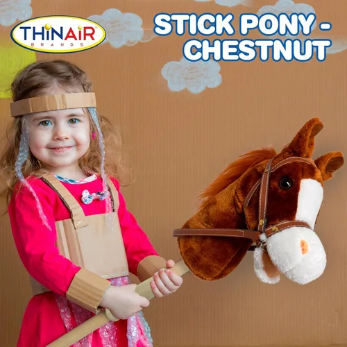 Miniatura 5 de Barra para Montar Caballo Nature Bound Barras de Caballo de Pasatiempo de Peluche Hechas a Mano Cabeza Cosida a Mano, Barra de Madera Resistente