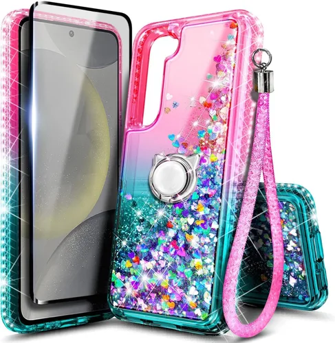 Miniatura 47 de NGB Diseñada para funda Samsung Galaxy Note 10+ (Plus), Rosa/Aguamarina Funda con Purpurina Líquida Brillante Linda para Mujeres Niñas Niños