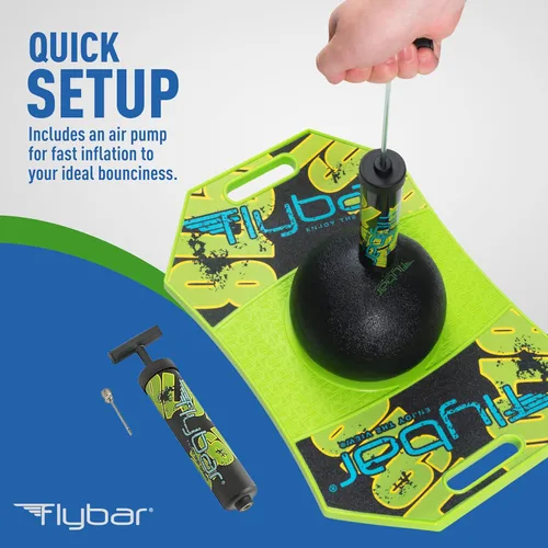 Miniatura 2 de Flybar Pogo - Pelota de truco para niños, tabla de rebote de equilibrio con cubierta antideslizante, bomba incluida, juguetes para interiores