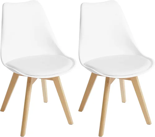 Miniatura 12 de Juego de 8 sillas de comedor, modernas sillas de comedor tapizadas con asiento acolchado de piel sintética, sillas de cocina sin brazos con respaldo