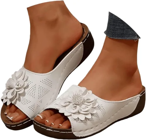 Miniatura 10 de Sandalias ortopédicas para mujer, con soporte de arco, sandalias de verano elegantes, pantuflas ortopédicas, cómodas, zapatos para caminar