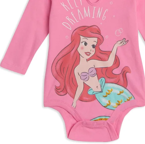 Miniatura 8 de Disney Princess Ariel Cenicienta Princesa Belle - Body de peluche para niñas recién nacidas a bebés