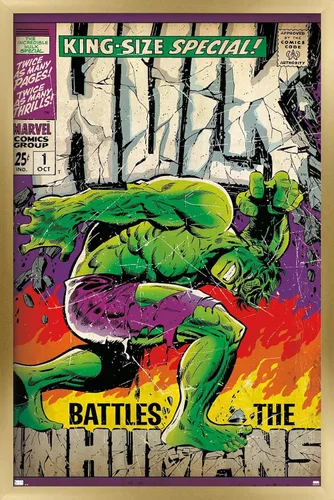 Miniatura 14 de Trends International Marvel Comics Hulk - Póster especial #1 para pared, 34 pulgadas de largo x 22.4 pulgadas, versión enmarcada en negro Versión