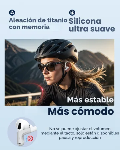 Miniatura 4 de Gcioii Ganchos para orejas de aleación de titanio con memoria para AirPods Pro 3, AirPods Pro 2, AirPods Pro y AirPods 3, accesorios deportivos