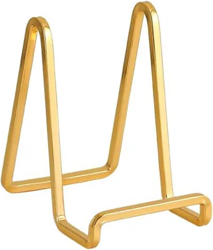 Miniatura 13 de DIDUDIDU Soportes de platos para exhibición, soportes pequeños de caballete de hierro de 4.5 pulgadas para platos decorativos, marcos de fotos