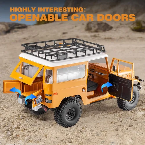 Miniatura 5 de BEEZRC FMS 1/10 RC Crawler FJ40 Toyota con licencia 4WD 2.4G Modelo Car Hobby 4x4 Rock Crawler Offroad Truck Auto de control remoto con transmisor
