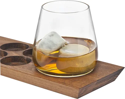 Miniatura 2 de Godinger Vasos de whisky, vasos para beber, vasos de bar, copas de vino, vasos sin tallo y rocas escalofriantes Juego de barras de whisky en bandeja