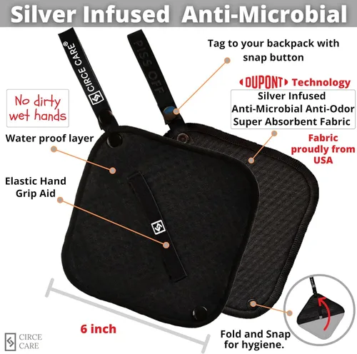 Miniatura 2 de Paño para orinar: trapo de orina con infusión de plata para mujeres que orinan al aire libre, toallitas absorbentes reutilizables, ecológico alt. al