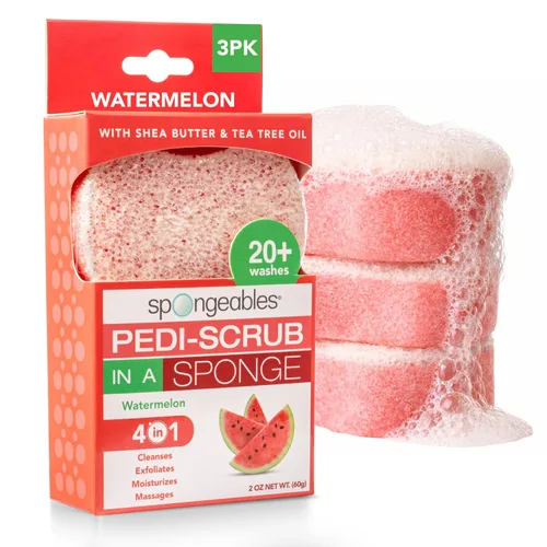 Miniatura 26 de Spongables Pedi Scrub - Esponja exfoliante para pies de 5+ lavados, lavanda, 6 unidades Aceite de árbol de té de lavanda Viaje