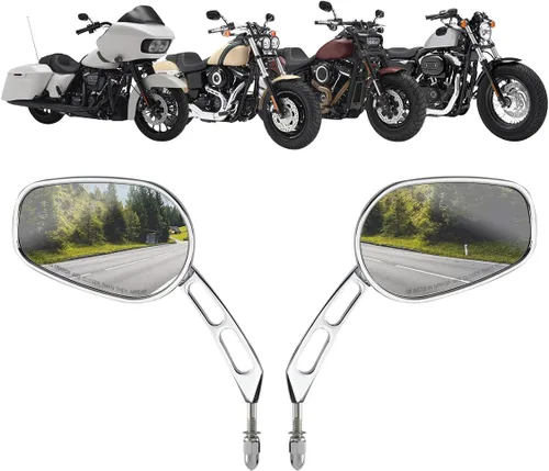 Miniatura 4 de TCMT Espejos retrovisores para motocicleta Harley Sportster XL1200 883 Softail Deluxe VRSCAW V-ROD Fat Bob Street Bob Dyna Touring Road King Road