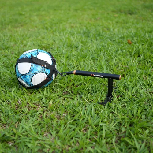 Ayuda de entrenamiento de fútbol 3 en 1, entrenador de Kick Touch de fútbol enterrado, entrenador de patadas de fútbol manos libres y entrenador de