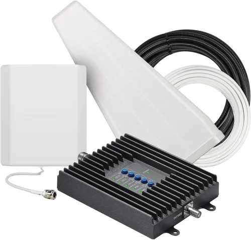 SureCall Fusion4Home - Amplificador de señal para teléfono celular de hasta 5000 pies cuadrados, incluye cable RG-11 mejorado, aumenta 5G/4G LTE,
