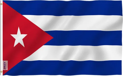 Anley Fly Breeze - Bandera de Cuba de 3 x 5 pies, color vivo y a prueba de decoloración, cabecera de lona y doble costura, banderas nacionales